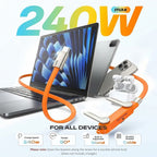 Fast-Charging Cable with Detachable Stand | USB-C & Lightning