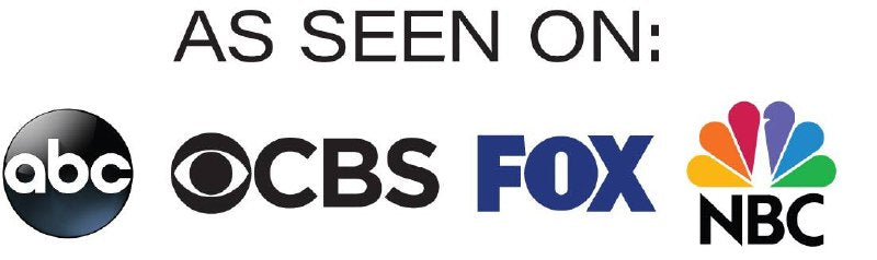 As seen on ABC, CBS, FOX, and NBC